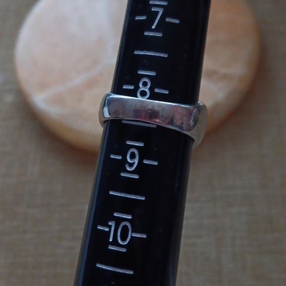 Silver Multi-faceted Brown Synthetic Stone Ring - Picture 12 of 14